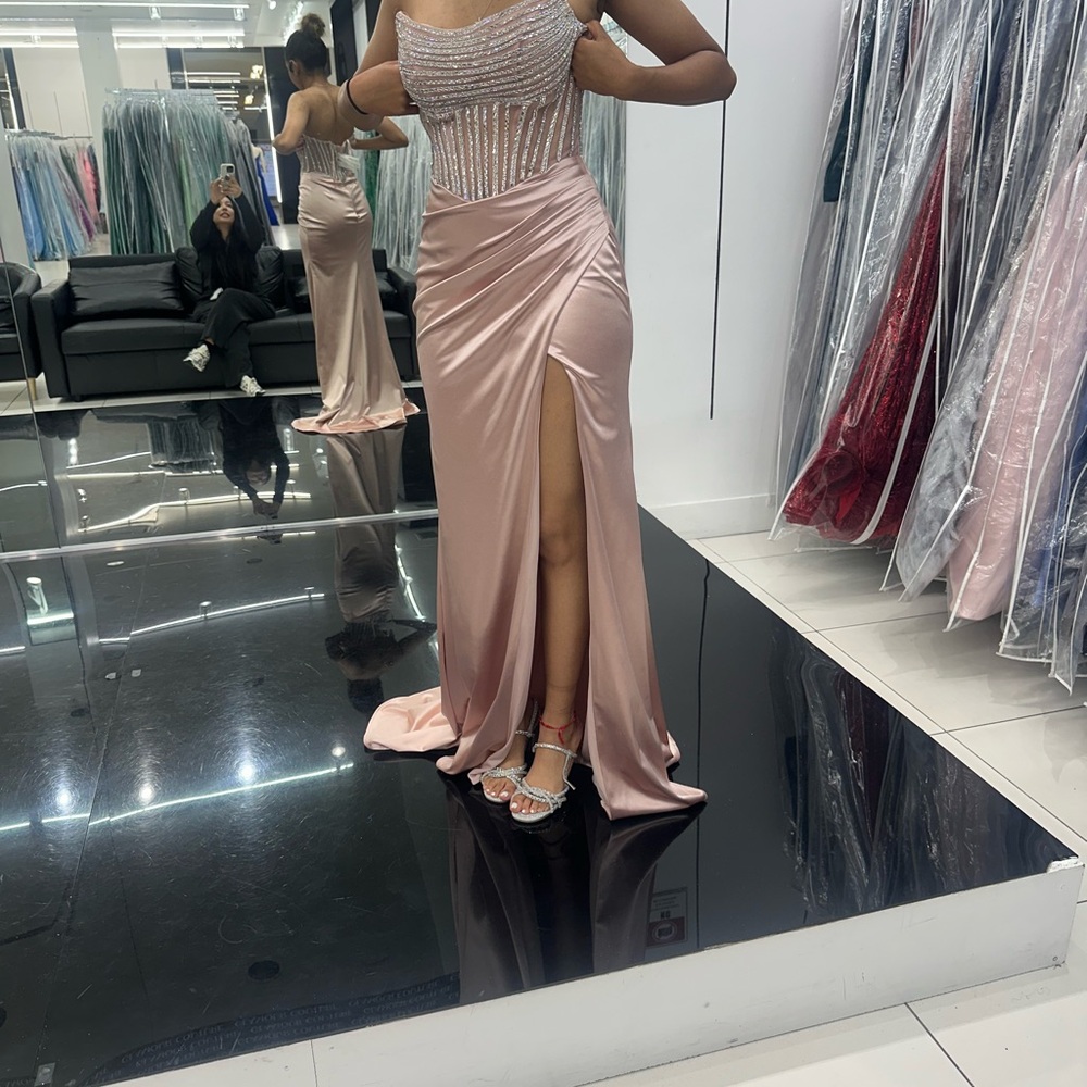 Elegant Pink Evening Gown